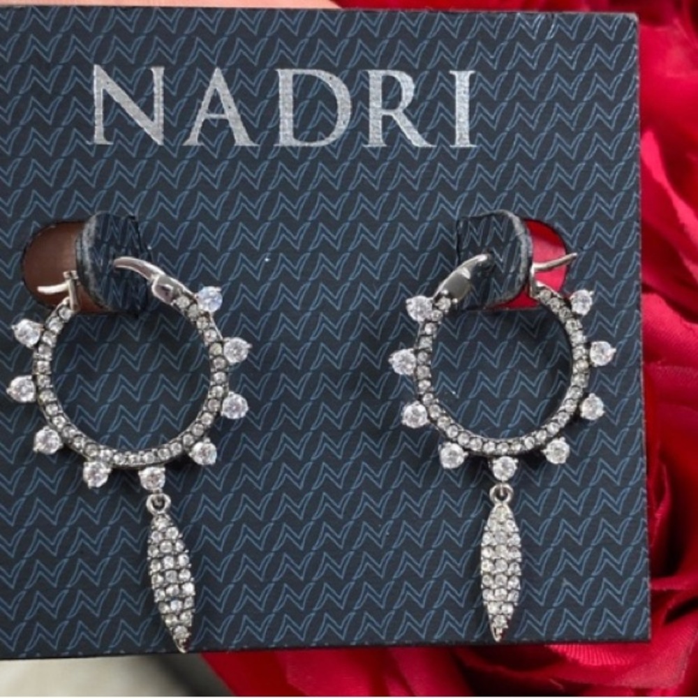 NADRI Cardamom Charm Hoop Earrings